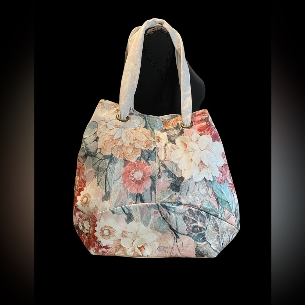Maurizio Taiuti White and Pink Shoulder Bag